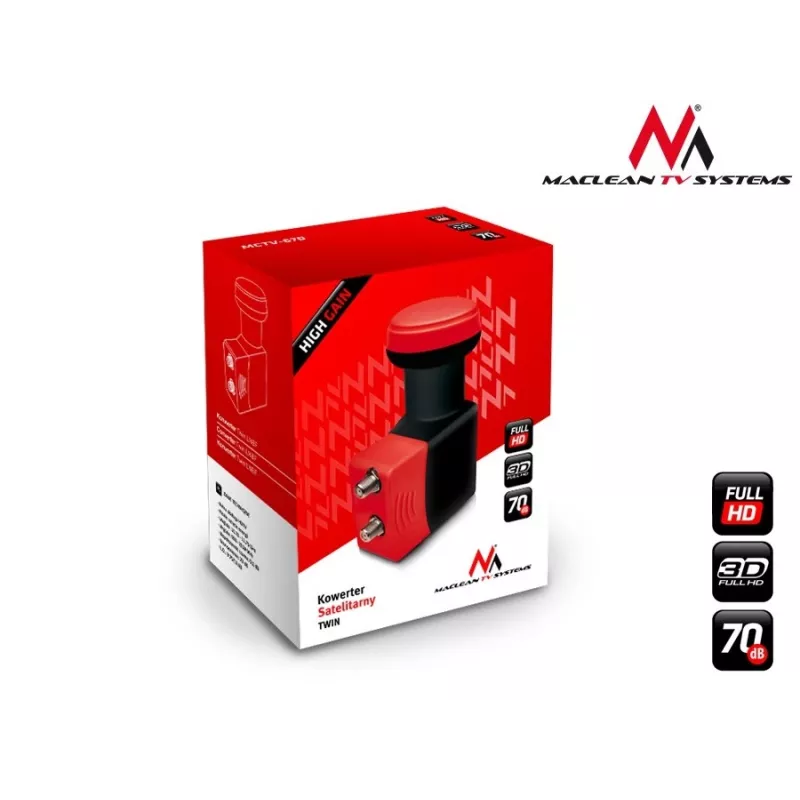 Satellite Converter MACLEAN MCTV-670 Twin, twin-output satellite signal converter