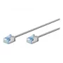 Goobay Ultra-Flexible CAT 6A Patch Cable slim U/FTP Grey - extra-short plug (74304)
