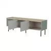 Cama FELLINI TV cabinet 150x40x52 olive + oiled oak top