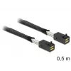 Delock - Internal SAS-Cable - SAS 6Gbit/s - 4x Mini SAS HD (SFF-8643) to 4x Mini SAS HD (SFF-8643) - 50 cm - for P/N: 62703, 62704