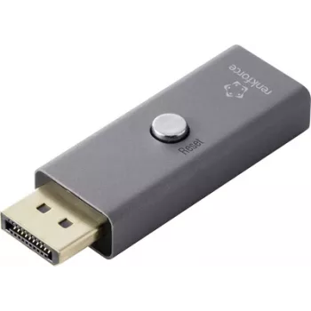 Renkforce RF-6903988 DisplayPort 8K EDID Emulator, Aluminium, 7680x4320 @ 60Hz (RF-6903988)