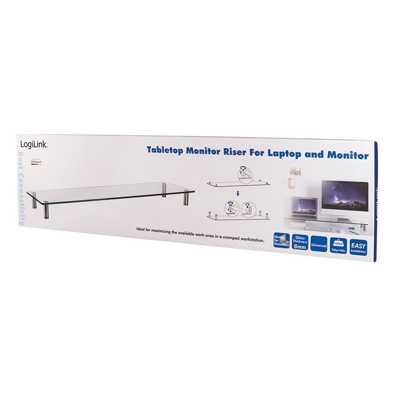 Monitor riser glass top 1000mm long