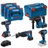 Screwdriver BOSCH 18V COMBO KIT GSR 18V-90C GDX 18V-210C GBH 18V-24C GSA 18V-28 1xPC4.0Ah 2xPC5.5Ah