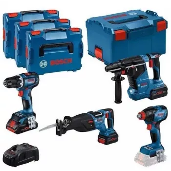 Screwdriver BOSCH 18V COMBO KIT GSR 18V-90C GDX 18V-210C GBH 18V-24C GSA 18V-28 1xPC4.0Ah 2xPC5.5Ah