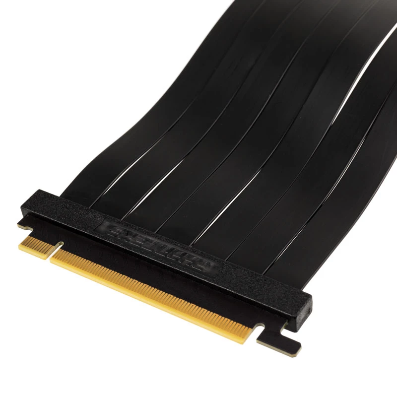 PHANTEKS PCIe x16 Riser Ribbon Cable, 90 degrees, 22cm - black