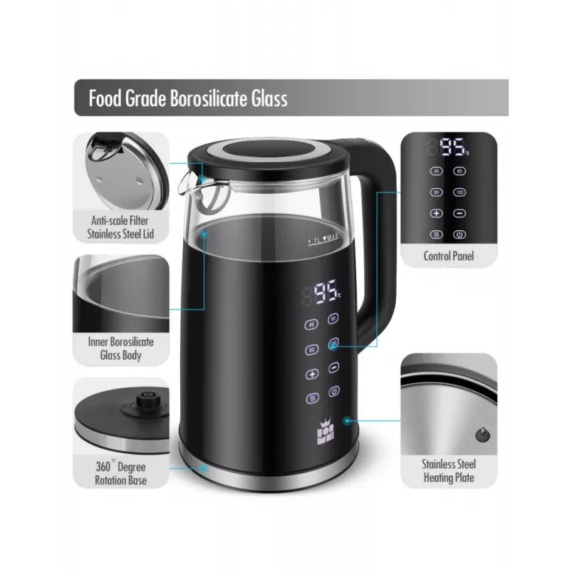 Electric kettle Forme FKG-4017 1.7L 2200W Black