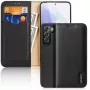 Dux Ducis Dux Ducis Hivo Ledertasche with Klappe Naturleder Brieftasche Case for Karten and Dokumente Samsung Galaxy S22+ (S22 Plus) Black