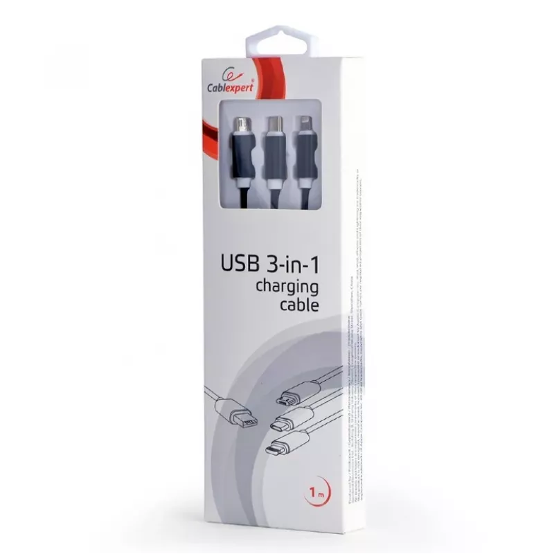 USB 2.0 cable Gembird CC-USB2-AM31-1M — USB A connector, 1 m, black