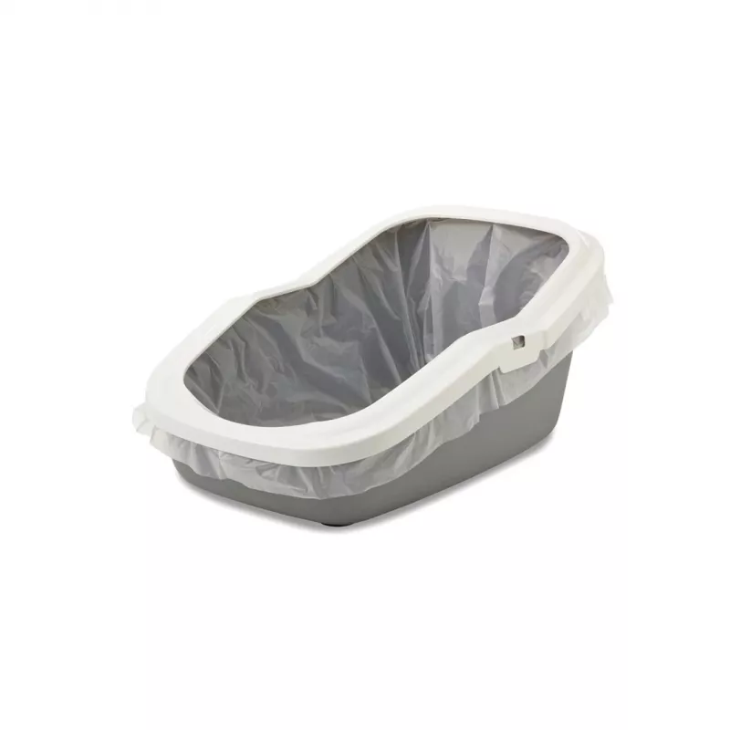 Open litter box Savic Aseo Grey White 560×390×275 mm for cats, plastic, 2 kg