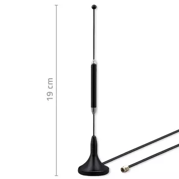 External 4G LTE antenna QOLTEC 5 dBi 600–2700 MHz SMA connector 3 m cable