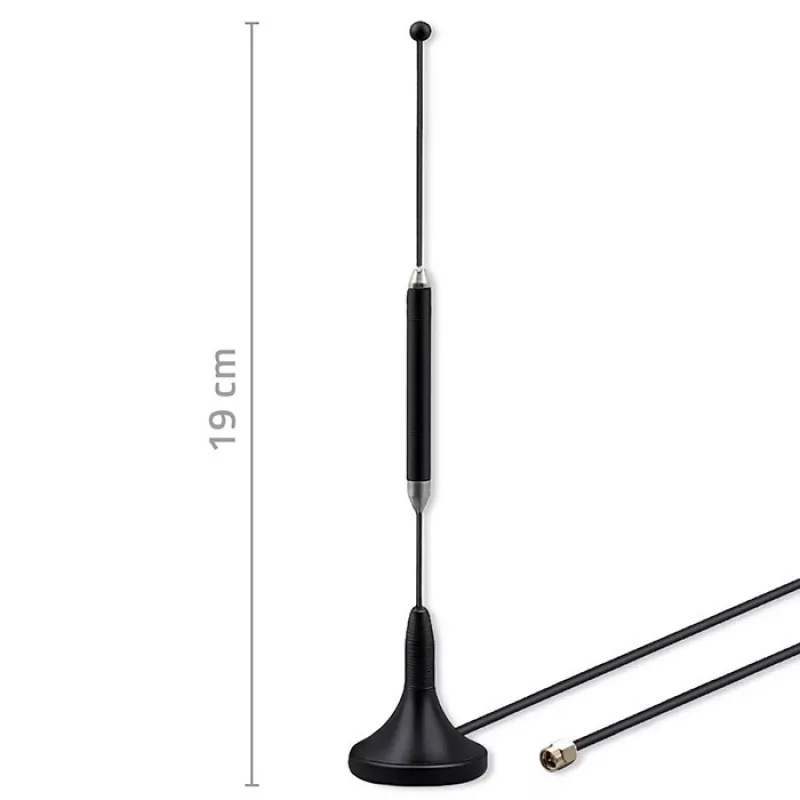 External 4G LTE antenna QOLTEC 5 dBi 600–2700 MHz SMA connector 3 m cable
