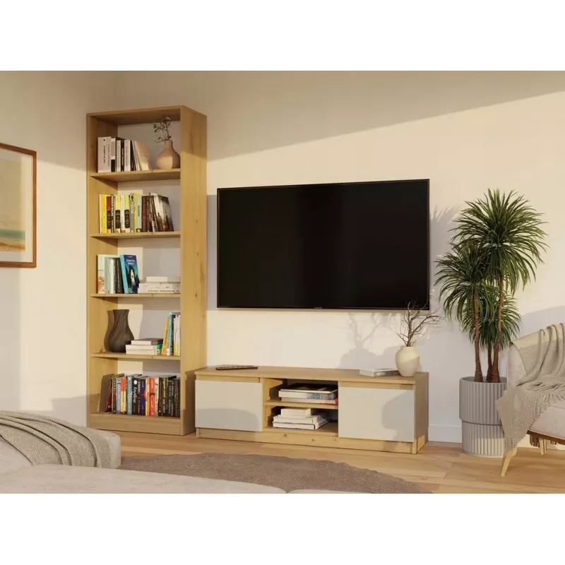 MALWA 120 TV cabinet, artisan oak/cashmere