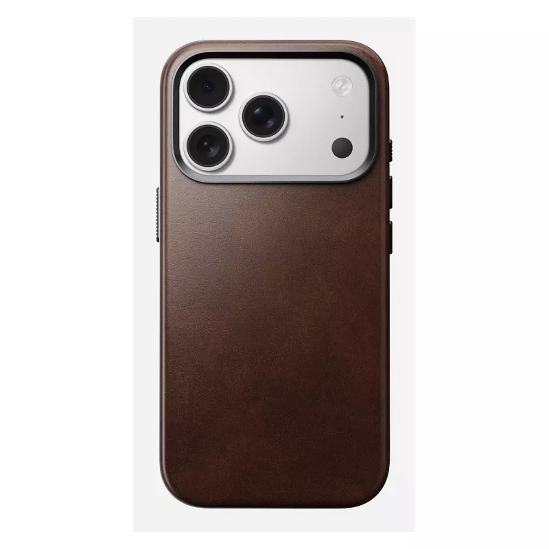 Mobile phone cover Nomad Traditional Leather Case for iPhone 17 Pro, leather microfibre, fits 6.3 inch (16 cm), brown