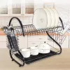 Freestanding drainer stand Maestro MR-1025, metal countertop drainer, black, width 430 mm