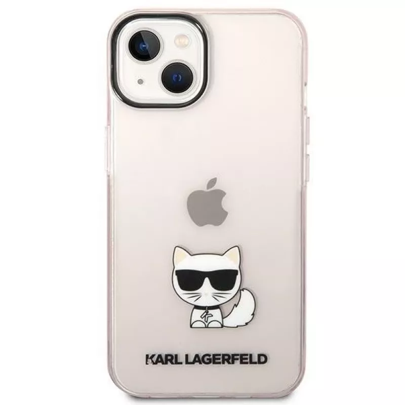Karl Lagerfeld KLHCP14MCTRI Iphone 14 Plus / 15 Plus 6.7 Hardcase Pink / Pink Transparent Choupette Body