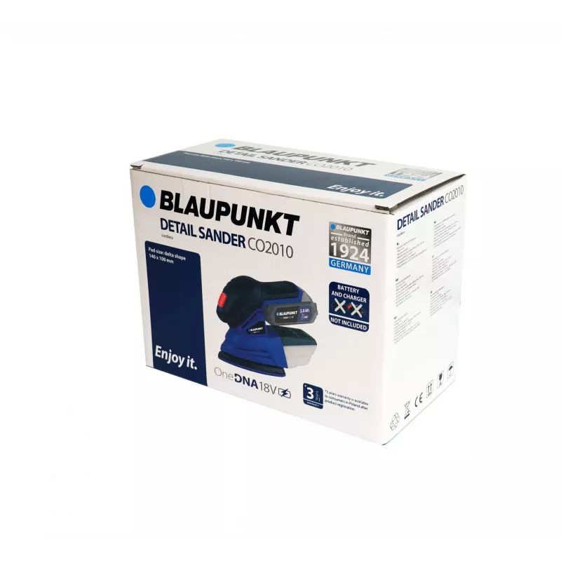 Detail sander BLAUPUNKT CO2010 18V cordless, handheld for sanding small surfaces