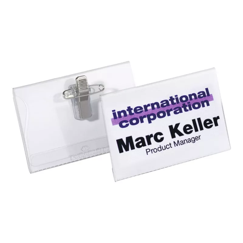 Durable PVC Combi Clip Name Badge Durable 8101-19