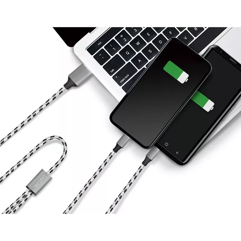 LogiLink CU0202 USB cable USB 2.0 1.2 m USB A USB C/Micro-USB A Grey