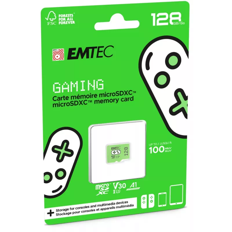 Memory Card Emtec 128GB MicroSDXC UHS-I ECMSDM128GXCU3G