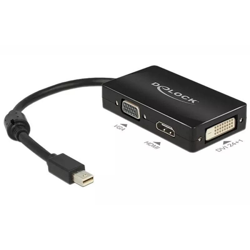 Cable DeLOCK 0.16m DisplayPort/VGA + HDMI + DVI