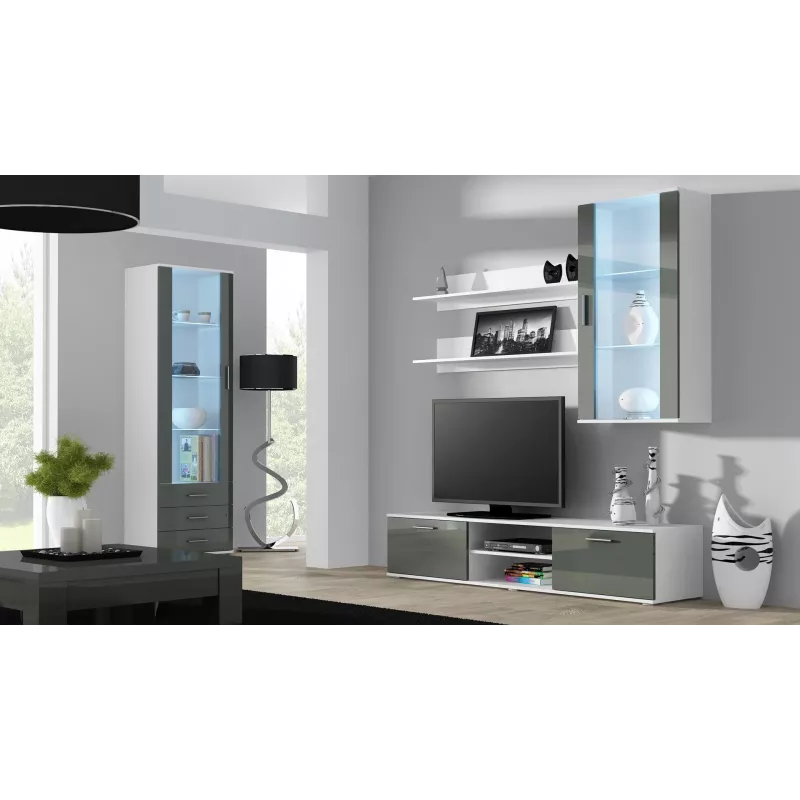 Cama TV stand SOHO 180 white/grey gloss