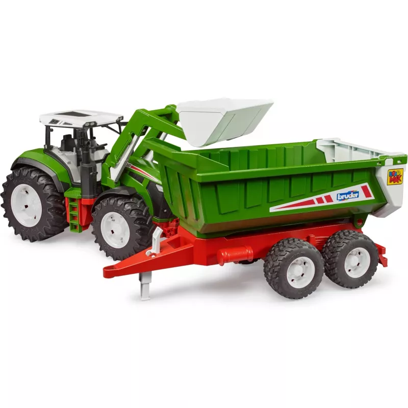 Front loader tipping trailer BRUDER BR-03452 for Tractor Roadmax — toy attachment, compatible with Roadmax tractors