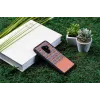 Smartphone case man and wood for Samsung Galaxy S9 Plus — brown check with black trim