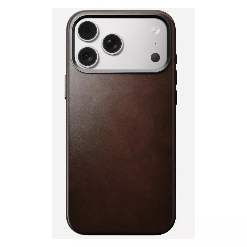 Mobile phone case Nomad Traditional Leather Case for iPhone 17 Pro Max, leather/aluminium/microfibre, fits 6.9 inch (Brown)