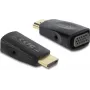 DELOCK HDMI to VGA adapter with 3.5 mm audio and USB power cable — model 61082