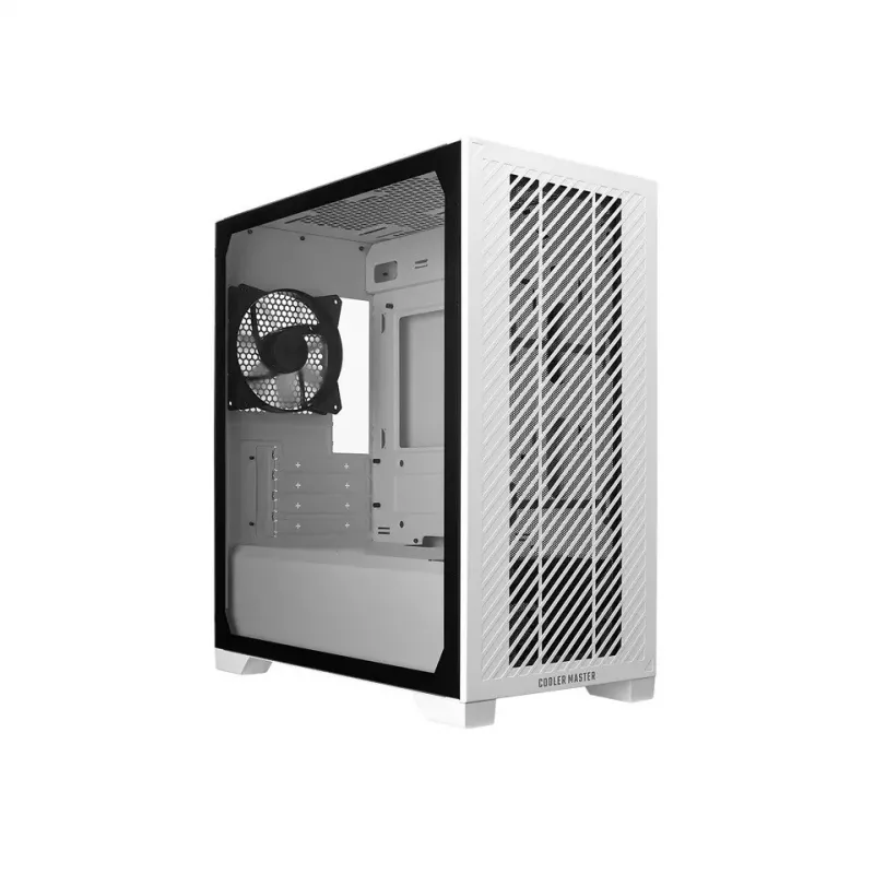 Cooler Master Elite 301 Lite Micro-ATX Tower PC Case, Tempered Glass Side Panel, White