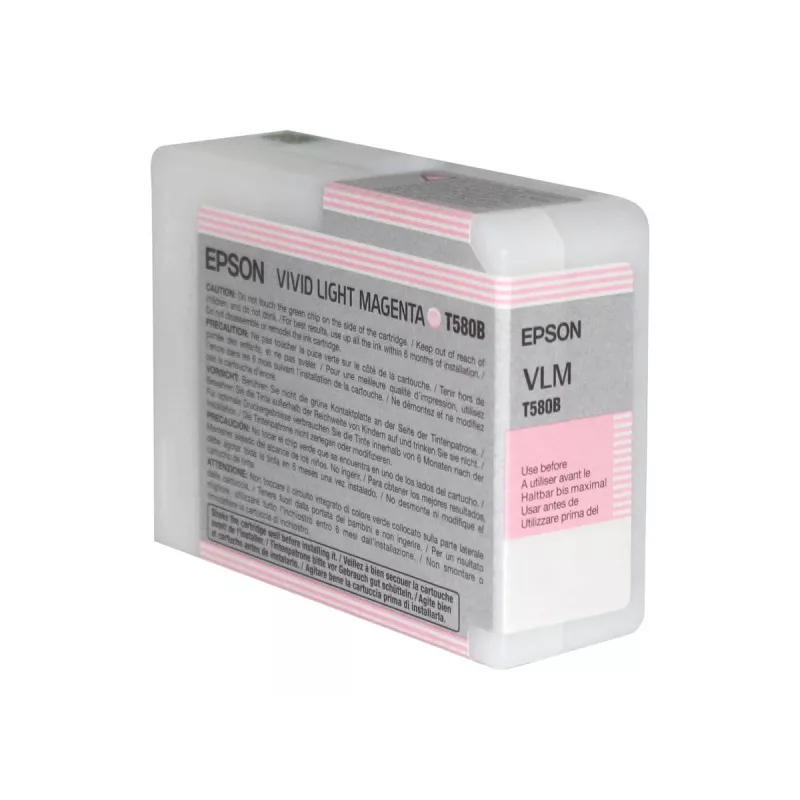 Epson Singlepack Vivid Light Magenta T580B00, Vivid light magenta, Pigment-based ink, 80 ml, 1 pc(s)