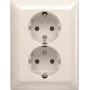 BUSCH JAEGER BJ 202 EUJB-914 SCHUKO Double Socket full cover plate