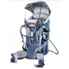 Baby carrier backpack DEUTER Kid Comfort Active — blue, polyamide, up to 22 kg, sunshade, footrest, VariQuick, Lite Air