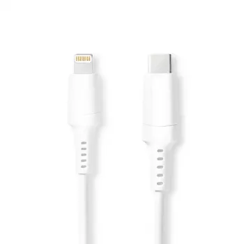 Nedis 2m USB-C Lightning Cable for iPad, iPhone, iPod, White