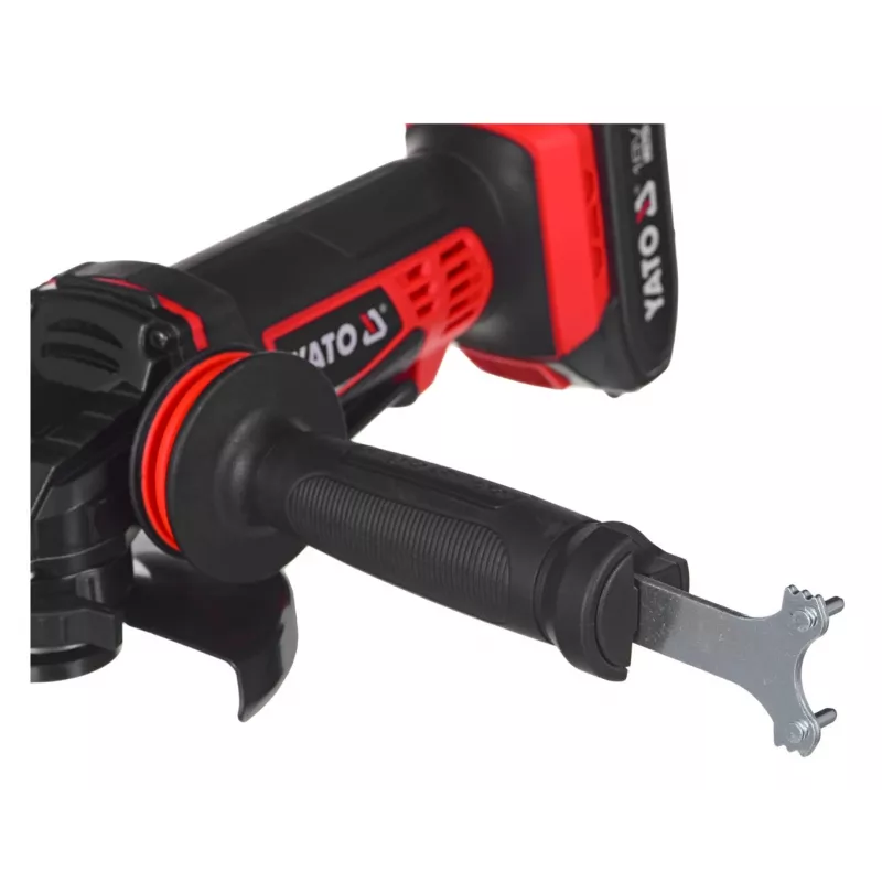 Angle grinder YATO YT-82826, 18V Li-Ion 2Ah, 125 mm disc, 10,000 RPM, M14 thread, tool-free adjustable guard