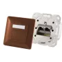 Socket outlet 2 x RJ-45 ShiverPeaks 74280-BR — Cat6a, 500 MHz, brown metal housing