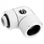 Fitting BitsPower BP-DWE90RMLA16 — brass 90° angled computer cooling fitting, diameter 1.6 cm, white