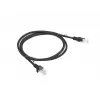 Networking cable LANBERG PCU6-10CC-0100-BK RJ-45 Cat6 1 m Black U/UTP