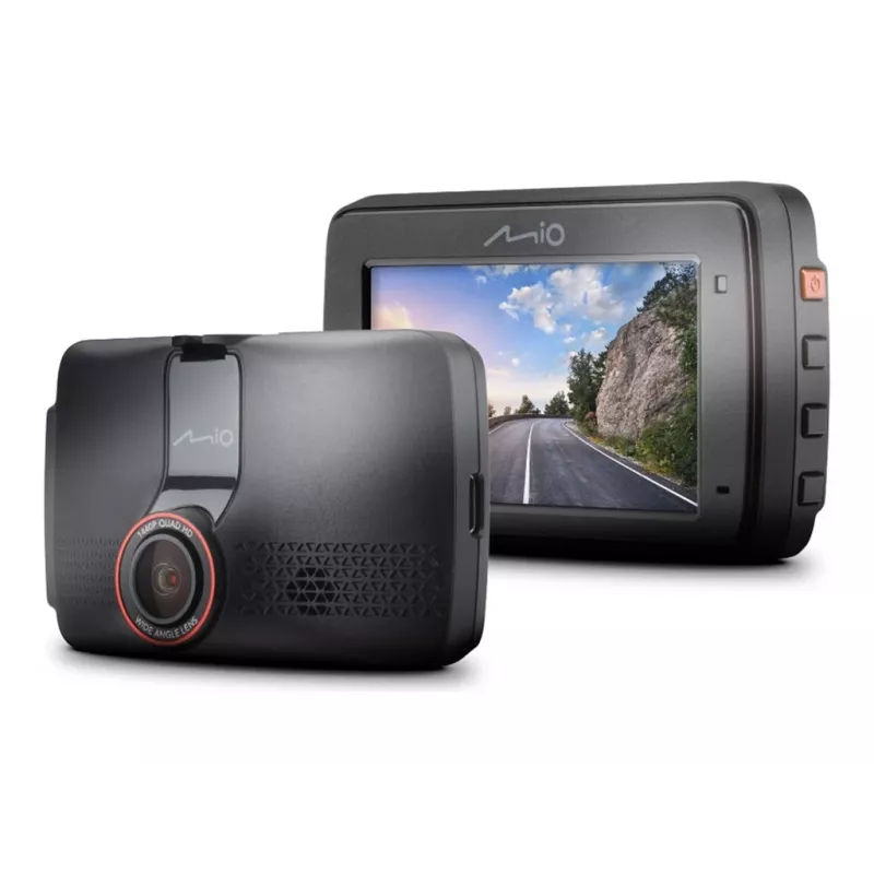 Dashcam MIO MiVue 802 car camera, 2560×1440 QHD 140° 60fps, 2.7 inch display, battery/USB, microSD up to 128GB, G-shock, collision detection