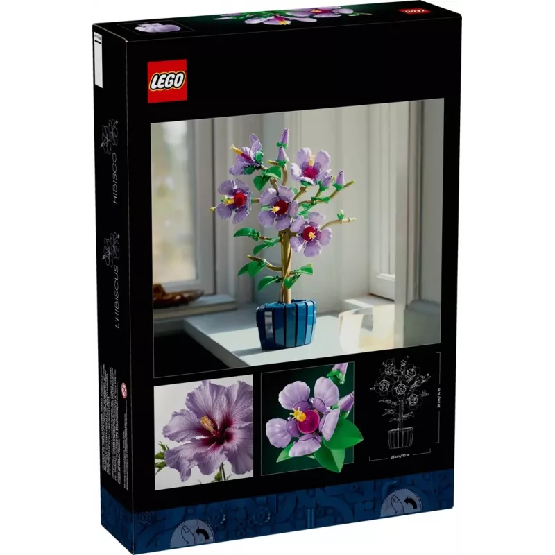 LEGO botanical build set Hibiscus Flower 10372 – 660 pieces, display model, 250×360×130 mm