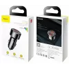 Car USB Fast Charger Baseus CCMLC20A-01 — for Smartphones, Input 12–24V, Output up to 20V, Black
