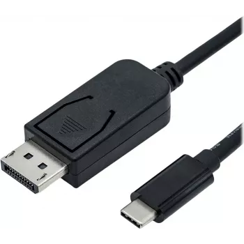 ROLINE - Adapter Cable - 24 pin USB-C (M) to DisplayPort (M) - USB 3.1 / DisplayPort 1.2 - 2 m - bi-direktional, Supports 4K 60 Hz (3840 x 2160) - Black (11.04.5958)