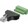 Goobay 76736 Cable Interface/Gender Adapter Terminal Block 8-pin RJ-45 Black (76736)