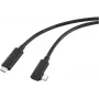Renkforce Fibre Optic USB-C®-Displaykabel USB 3.2 Gen2 USB-C® Plug einseitig angled 10.00 m Black RF-5625884 (RF-5625884)