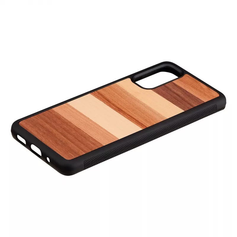 Phone case man and wood Galaxy S20 black — protective back cover for Samsung Galaxy S20