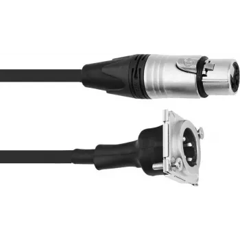 XLR patch cable PSSO 1 m, XLR female to XLR male, black