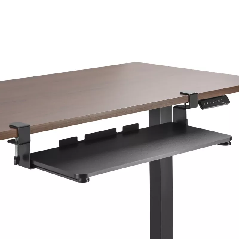 Maclean MC-839 Keyboard Sliding Platform | Under Desk Drawer for Keyboard and Mouse | Clamp on Keyboard Tray | Ergonomic Workstation Solution | P