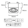 Ceiling lighting fixture MACLEAN MCE464W — model MCE464W, white finish