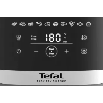 Tefal Easy Fry Silence EY551HE0 fryer Single 5 L Stand-alone Hot air fryer Black, Grey, Stainless steel