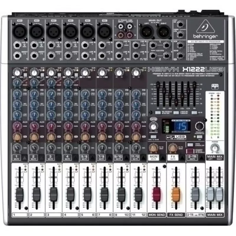 Behringer X1222USB audio mixer 4 channels
